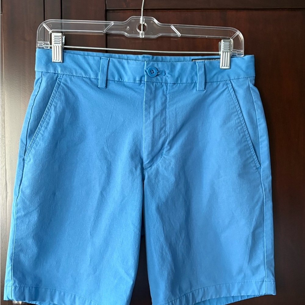 TWO PAIR Vineyard Vines Bright Blue and Light Blue Flat Front Shorts - Picture 2 of 9